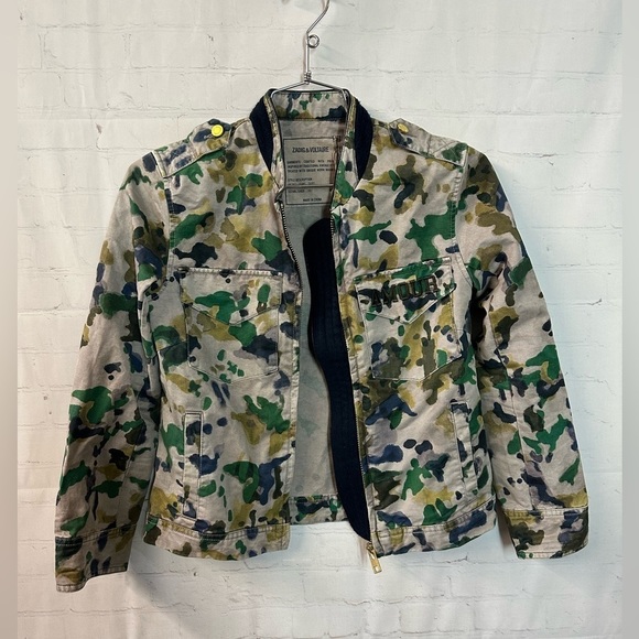 Zadig & Voltaire Jackets & Blazers - Zadig & Voltaire Kavy Watercolor Camo Jacket size XS
